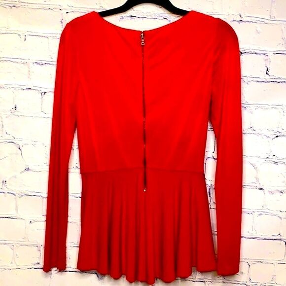 Red Peplum Top/Blouse - Picture 1 of 4